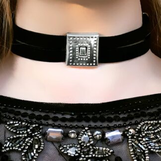 Submissive day collar choker Steampunk BDSM lock pendant