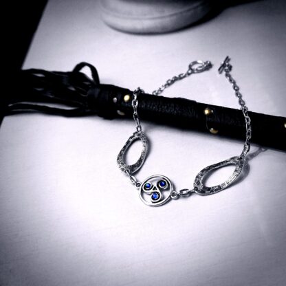Steampunk BDSM jewelry symbol triskele day collar metal necklace