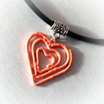 Steampunk BDSM jewelry submissive day collar heart pendant