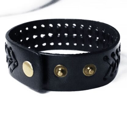 Steampunk BDSM jewelry mens leather cuff bracelet