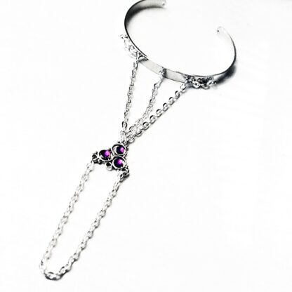 Steampunk BDSM jewelry submissive cuff chain bracelet triskele