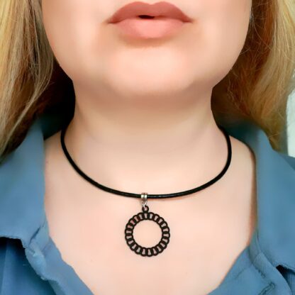 Steampunk BDSM jewelry submissive day collar necklace o ring leather choker