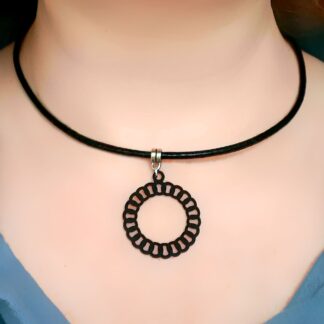 Steampunk BDSM jewelry submissive day collar necklace o ring leather choker