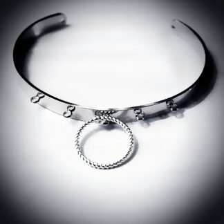 Steampunk BDSM jewelry metal bracelet cuff submissive o ring handcuffs