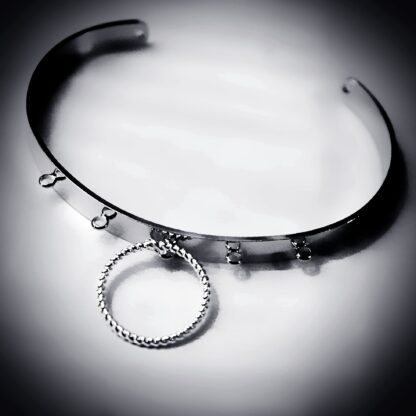 Steampunk BDSM jewelry metal bracelet cuff submissive o ring handcuffs