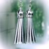 Steampunk BDSM jewelry fringe earrings submissive domina clothing