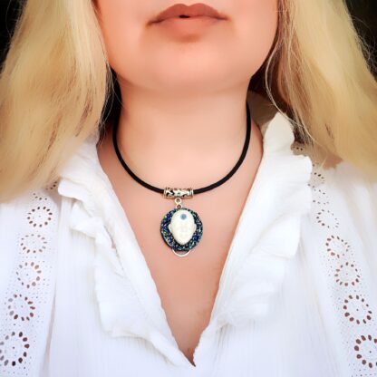 Steampunk BDSM jewelry cyberpunk necklace psychedelic trance collar