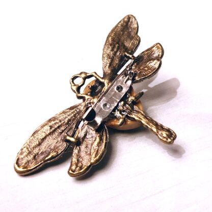 Steampunk BDSM jewelry cyberpunk dragonfly brooch Buddha pin