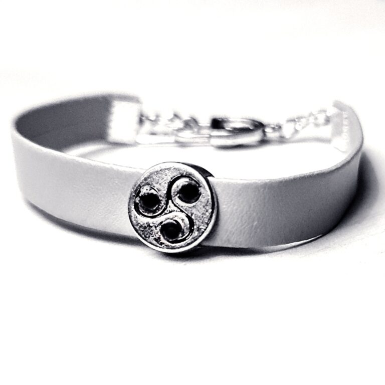 Steampunk BDSM jewelry symbol triskele bracelet cuff submissive ...