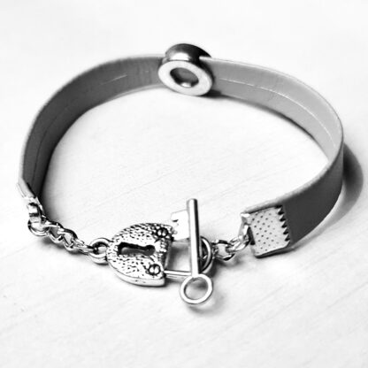 Steampunk BDSM jewelry symbol triskele bracelet cuff submissive dominant