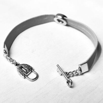 Steampunk BDSM jewelry symbol triskele bracelet cuff submissive dominant