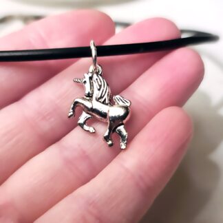 Steampunk BDSM jewelry submissive day collar unicorn necklace pendant