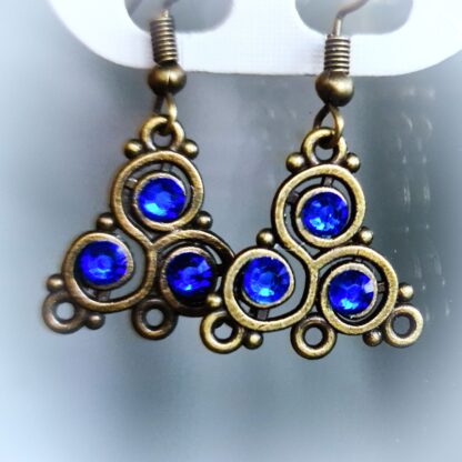Steampunk BDSM jewelry symbol triskele emblem earrings Marrakesh