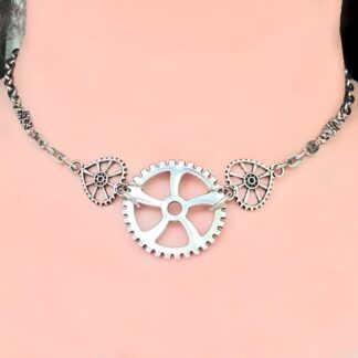 Steampunk BDSM jewelry submissive day collar chain necklace