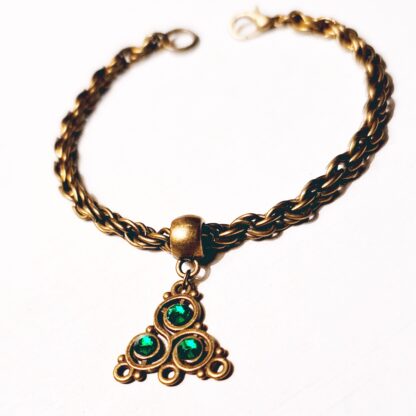 Steampunk BDSM jewelry symbol triskele metal chain bracelet submissive dominant