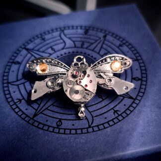Steampunk BDSM jewelry cyberpunk dragonfly brooch futuristic pin