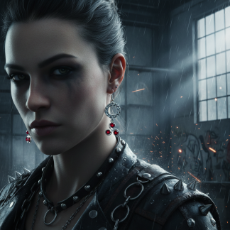 Mistress earrings with triskele