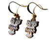 Steampunk BDSM jewelry owl earrings cyberpunk bird