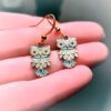 Steampunk BDSM jewelry owl earrings cyberpunk bird