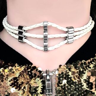 Steampunk BDSM jewelry submissive day collar leather choker