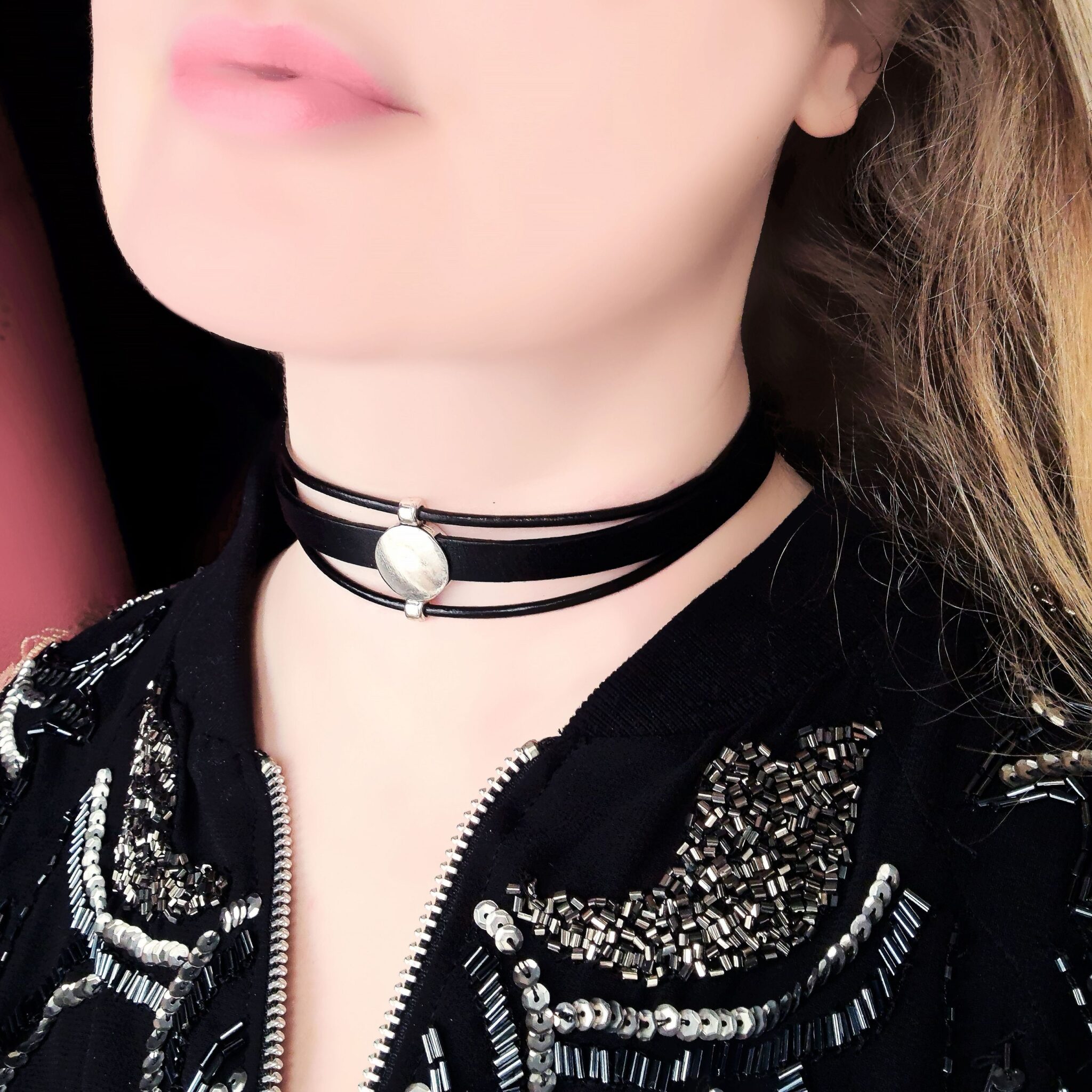 Steampunk BDSM jewelry submissive day collar leather choker dominant ...