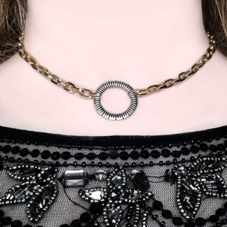 Steampunk BDSM jewelry submissive day collar chain necklace oneiroid subspace