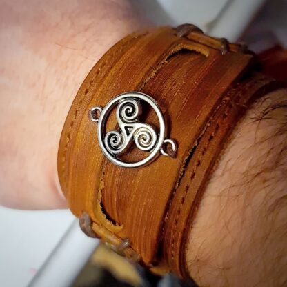 Mens bracelet triskele symbol