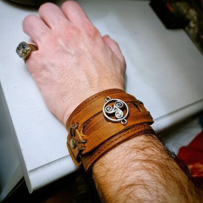 Mens bracelet triskele symbol