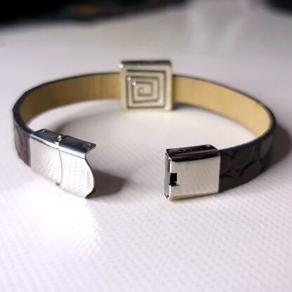 mens bracelet with triskele sub dom symbol triskelion