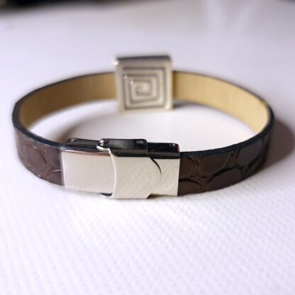 mens bracelet with triskele sub dom symbol triskelion