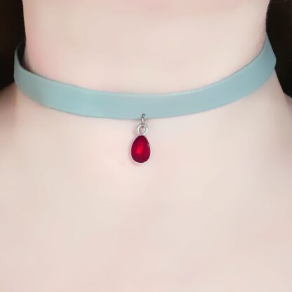 sub collar slave necklace vegan leather choker