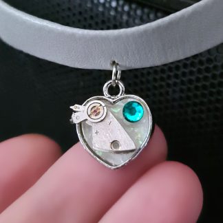 Steampunk BDSM jewelry day collar heart necklace
